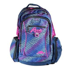 ROOTS 73 Backpack navy hearts pattern